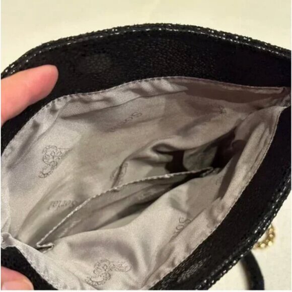 Sorial New York Black Evening Bag with Gold Chain Magnetic Closure - Picture 7 of 10